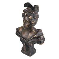 Sculpture de buste de dame européenne en laiton antique, faite à la main, style classique moderne, pièce décorative, cadeau, mariage, Noël, hôtels