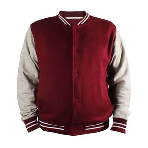 Vestes de sport en molleton de coton pour hommes, taille plus, hiver, deux poches sur le devant, manches longues, style Letterman, respirantes, écologiques, toutes les couleurs - Product Image 4