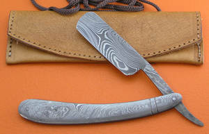 Belleza instrumento maquinilla de afeitar Damasco hoja recta Damasco de navaja de afeitar de seguridad mejor calidad de acero inoxidable CE aprobado - Product Image 3