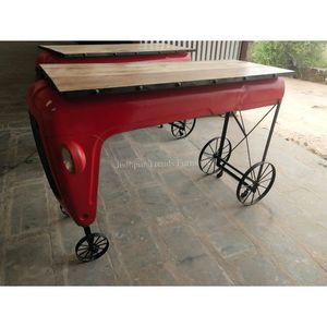Royal <b>Vintage</b> Indian Tractor Style Console <b>Table</b> Antique Design Home Furniture for Bar or Living Room - Product Image 3
