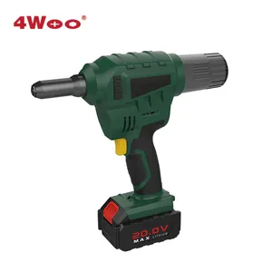 2.4-6.4mm Bateria Elétrica Riveter Cordless Rivet Gun Pneumático Cego Rivet Air Ejector Gun