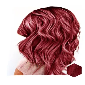 Henna vinho refinado triplo sem chumbo, cor do cabelo vermelho com escova de cor