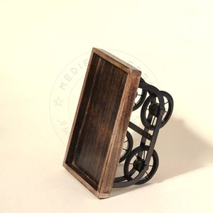 Plateau de service en bois de qualité supérieure pour table à manger Chariot Thella Plateau de service Thella Plateau à collation Usine indienne originale - Product Image 3