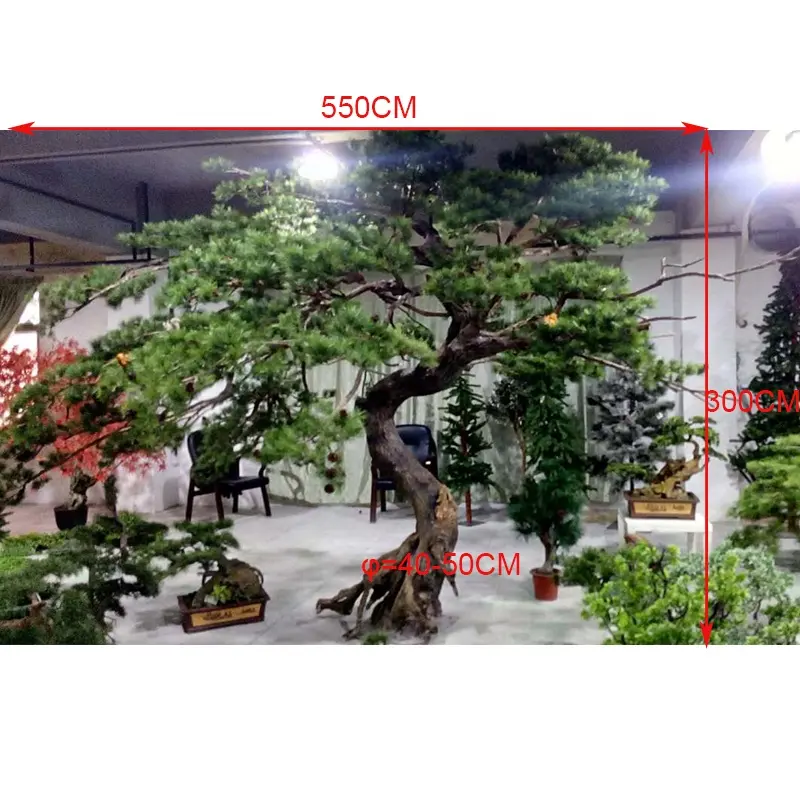 wholesale customized 300cm height special shape large artificial garden pine tree, indoor pine tree artificial for sale