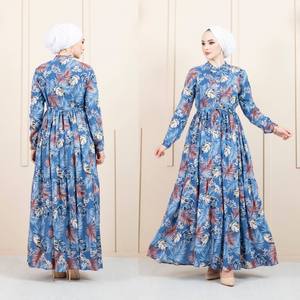 新シーズン女性用控えめなイスラムビスコースAbaya Kaftanチュニック着物ヒジャーブドバイアラブイスラム教徒ファッショントルコ品質ヒジャーブ
