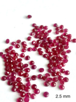 Pierres précieuses en rubis naturel à facettes, rondes, en vrac, précieuses, prix de gros, pierres précieuses naturelles de qualité supérieure, vente en gros, 2.5mm