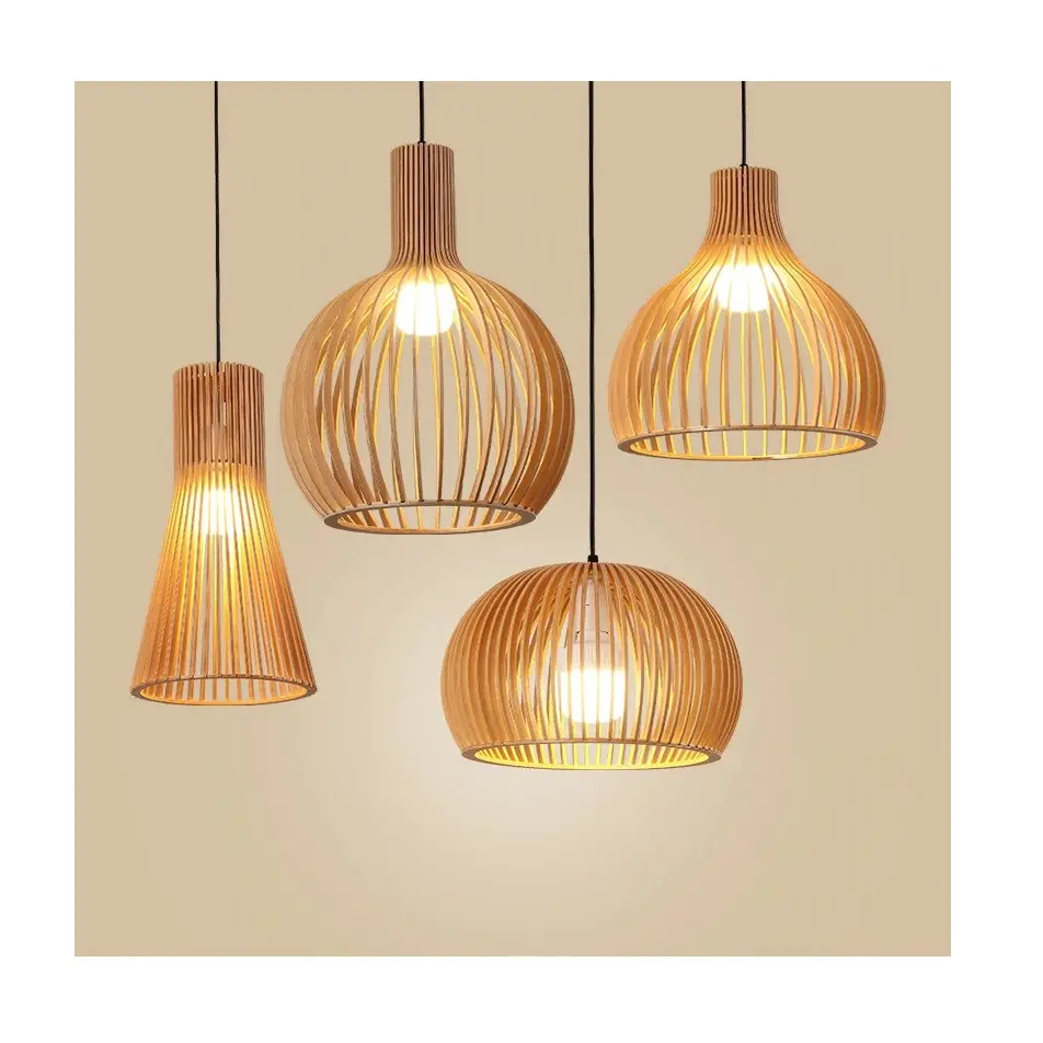 Handmade bamboo ceiling lamps natural pendant light lampshade lamp cover