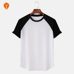 Mens Cotton Plain Lightning Patchwork Home Casual Loose T-Shirt - Product Image 4