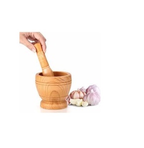 Mortero de madera y Mazo para cocina, herramientas de mesa y utensilios de cocina, hierbas y especias, venta al por mayor - Product Image 1