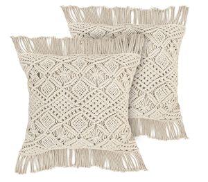Throw Pillow Cover Macrame Cushion Case Decorative Pillowcase for Bed <b>Sofa</b> Couch - Product Image 1