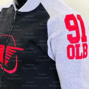 Chaquetas de bombardero con cremallera para hombre de primera calidad, cuello levantado, algodón/forro polar, estilo informal, decoración bordada, abrigo de invierno de ajuste relajado - Product Image 6