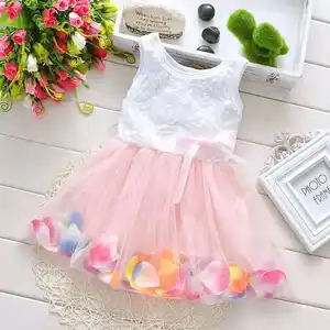 Vestido infantil floral for1- 4 anos, roupa de criança com novas flores