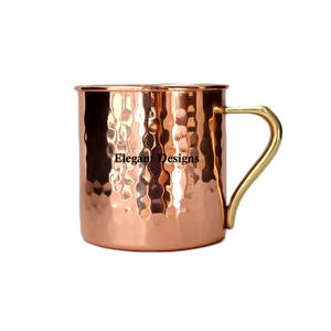 Haute qualité écologique luxueux cuivre bière tasse Table Top Moscou Mule tasse forme ronde Vintage cuivre bière tasse - Product Image 5