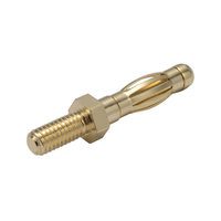 Konektor Banana Tipe Ulir Khusus M2 M3 M4 M5 2Mm 2.5Mm 3.5Mm 4Mm Pin Emas