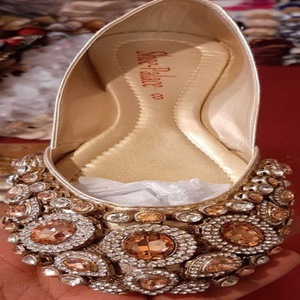 Khussa/Jutti Punjabi Khussa en perles pakistanaises avec doublure en cuir plat léger et semelle intérieure en caoutchouc Chaussure en cuir véritable - Product Image 6