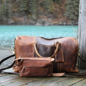 Bolsa de Viaje de Negocios Personalizable, Bolsa de Cuero A LA Moda, Multifuncional, Ligera, con Cierre de Cremallera, Impermeable, Logotipo Personalizado, 2017 - Product Image 2