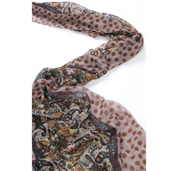 Écharpe de printemps en viscose marron clair pour femme de marque de luxe, châle élégant à motif losanges et feuilles, texture douce, longue et polyvalente, foulard
