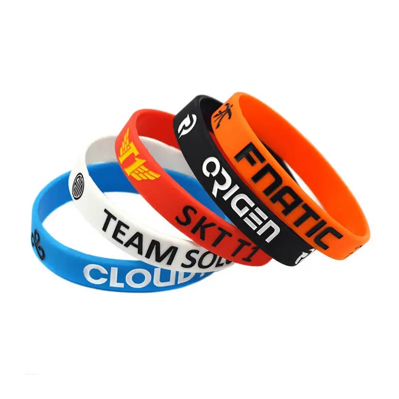 सस्ते स्मारिका कस्टम खेल रबर सिलिकॉन wristbands