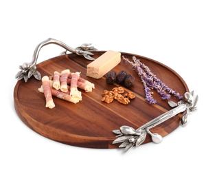 Plateau de service en bois à poignée de machine à écrire, plateau de service en bois, couleur marron, design moderne, pour service en bois, 1 pièce - Product Image 4