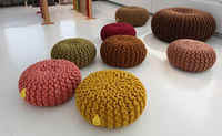 Indische seil hocker gestrickte hocker