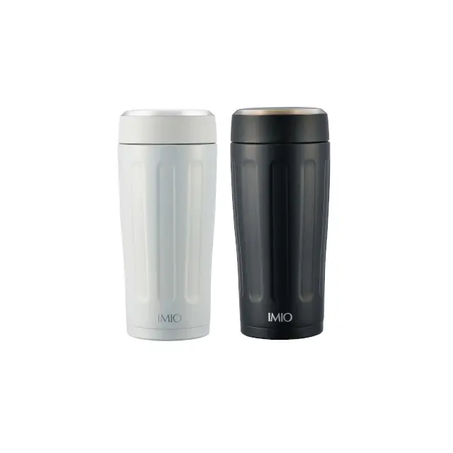 IM-0011 IMIO vacuum stainless steel portable water bottle 360ml white and black set