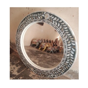Cadre de miroir mural décoratif au design fabuleux en bois et nacre, cadre de miroir mural à vendre - Product Image 1