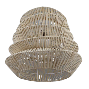 Wave Tower-shaped <b>Rattan</b> <b>Pendant</b> Light, Creative Lighting <b>Pendant</b>, Restaurant Lighting - Product Image 3