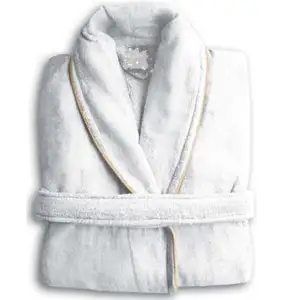 Peignoir Léger Hommes Tissé Tissu Éponge Robes Uni Teint Hommes, Femmes Spandex/Coton Solide Motif Séchage Rapide, Respirant - Product Image 1