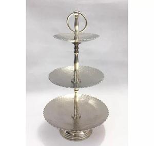 Recién llegado de grado de alta calidad de fabricación india Soporte de pastel de diseño moderno hecho de chapa de hierro galvanizado Soporte de pastel de 3 niveles - Product Image 3
