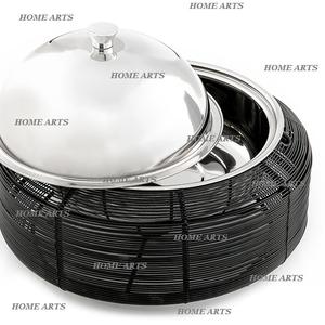 Plato para servir de alambre de hierro de diseño fantástico con tapa de acero inoxidable Plato para servir de forma redonda de la mejor calidad - Product Image 4