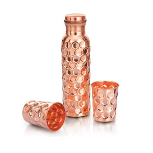 Diamant Conception Cadeaux D'affaires En Cuivre et En Acier avec Verre de L'inde - Product Image 1