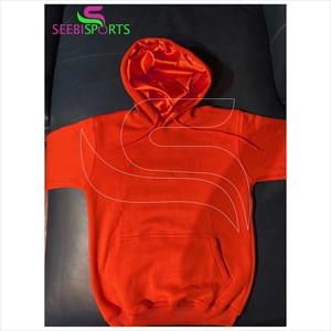 Sudadera con capucha de alta calidad, forro polar de bolsillo de canguro, forro de satén, Color amarillo, personalizada - Product Image 4