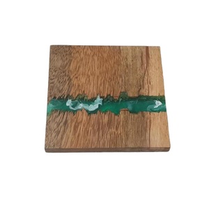 Sous-verres en acacia d'approvisionnement d'usine avec support pour boisson thé forme et taille en résine personnalisées chez Star Crafts India - Product Image 1