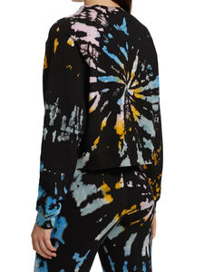 Gran oferta, sudaderas con estampado de tinte de corbata multicolor por encargo para mujer, el mejor Material para invierno con logotipo frontal - Product Image 5