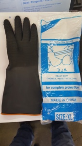 Xingli <span class=keywords><strong>2025</strong></span> <span class=keywords><strong>New</strong></span> màu đen nhiệm vụ nặng nề cao su an toàn găng tay chống trượt Crinkle Palm bảo vệ không thấm nước công nghiệp làm việc nặng - Product Image 6