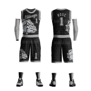 Maillot de basket-ball imprimé par sublimation de qualité supérieure OEM en gros 2025, design de maillot de basket-ball, vêtements de sport BSCI, uniformes - Product Image 2
