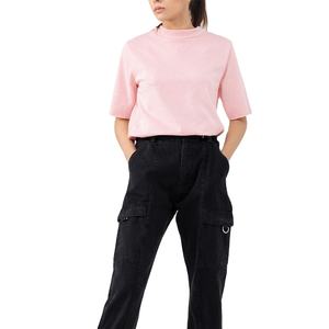 Camisetas de Punto de Algodón 100% Ecológicas al por Mayor, Logotipo Personalizado, Cuello Redondo Informal, Talla XL, Primavera, Verano, Otoño, Tela de Spandex de 180 g - Product Image 2