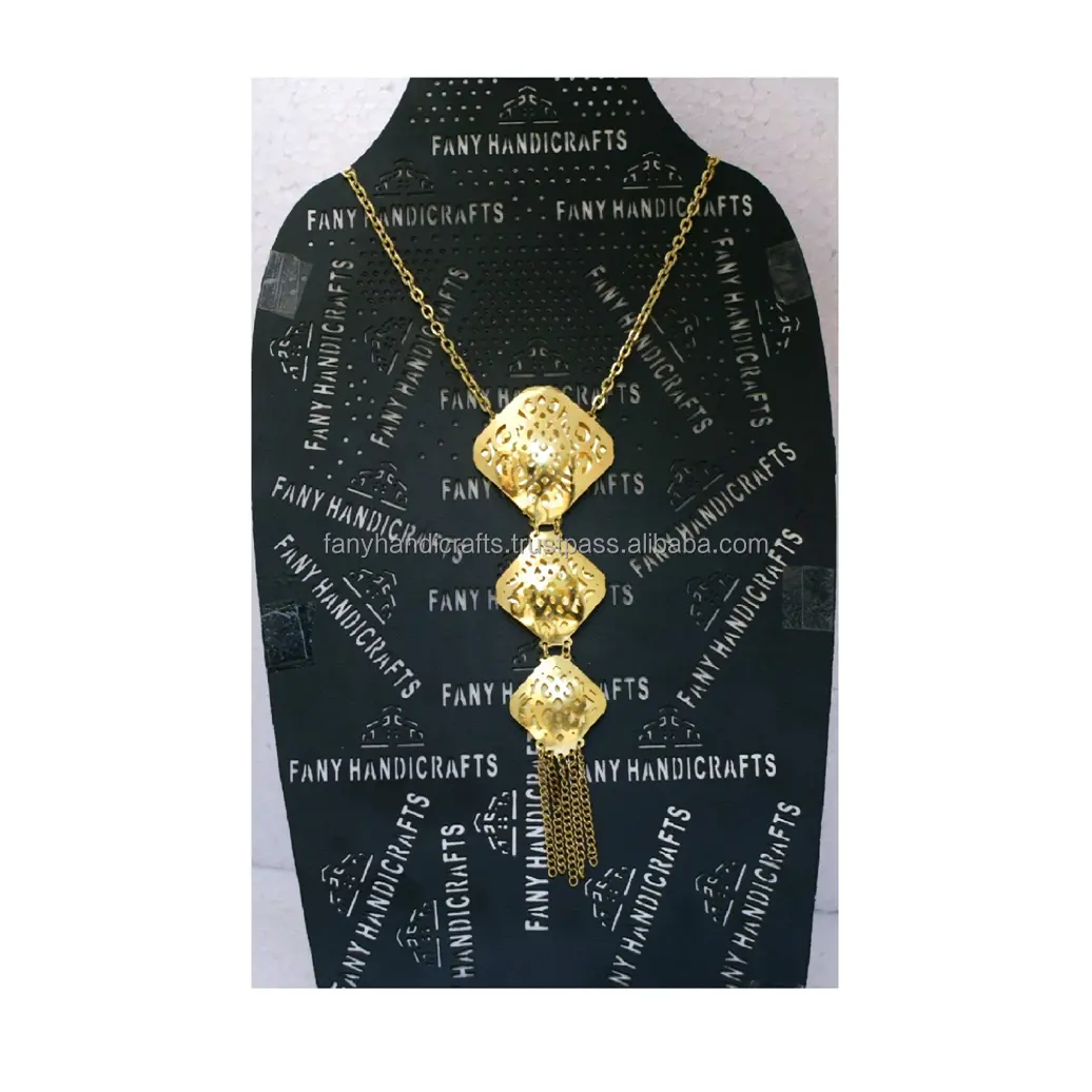Attractive 3 Layer Gold Plated Necklace Jewelry Ethnic Style Indian Necklace Jewelry Manufacturer In India