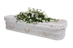 Ataúd de Mimbre y Ratán Marrón Económico y Duradero para Adultos, con Capacidad de 220 Pulgadas Cúbicas, para Entierros y Artículos Funerarios - Product Image 4