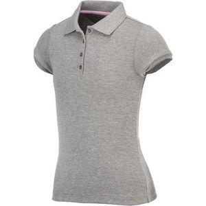 Camiseta de manga corta con cuello Polo de algodón 100% para mujer más vendida, traje informal de punto gris sólido de alta calidad, exportación directa - Product Image 6