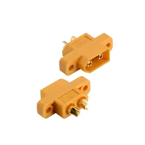 Conector de montaje en Panel xt30 xt90, macho y hembra, 2 pines, chapado en oro, latón, Bullet Banana, XT60