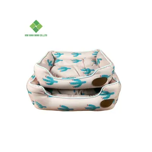 最优惠价格猫狗床多尺寸可机洗舒适安全圆形宠物床来自越南