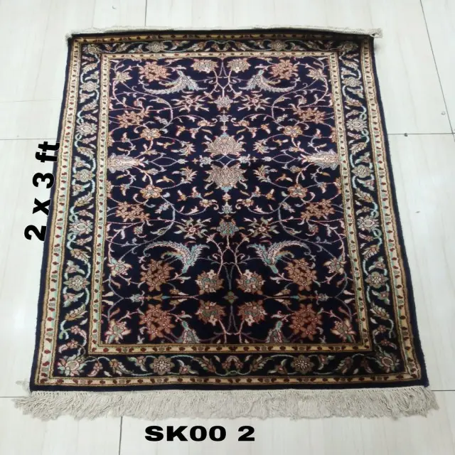 576 knots per square inch 100% pure kashmir silk on silk carpet and rugs traditional multi color designs home decorative