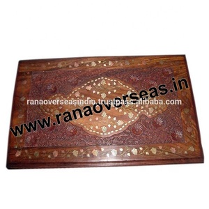 Andmade intintage ooooden ooectangular IDE able ITH eautiful rrass Inplay esesign para Living ooom - Product Image 1