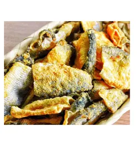Сушеная рыбья кожа, топ, Снэк BASA SKIN со вкусом соленых яиц, вьетнамская хрустящая рыбья кожа, закуска