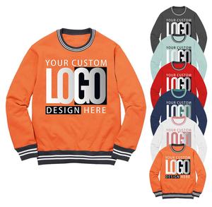 Sudadera Americana de Cuello Redondo de Alta Calidad con Dos Rayas en Contraste, Puños Acanalados y Cinturón, 100% Algodón, Personalizable, para Hombre, Talla Grande - Product Image 1