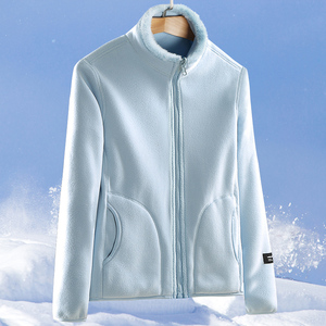 Topgear YBL New Arrivals Womens Fleece <strong>Jacket</strong> Knitted Thick Coat Made of 100% Polyester Fabric Stand Anti <strong>Pilling</strong> Winter Zipper - Product Image 6
