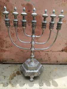 Portavelas Menorah de aluminio, venta al por mayor - Product Image 3