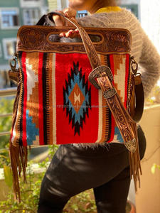 Nuevo bolso occidental hecho a mano con flecos, manta Azteca para SILLÍN, bolsos con tirantes, bolsos bohemios con estilo Vintage de gran venta para mujer - Product Image 4