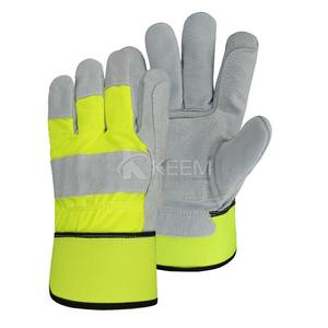 ถุงมือทำงานหนังวัวแยกทนทานทนทานต่อการเจาะและป้องกันการกระแทก - Product Image 4